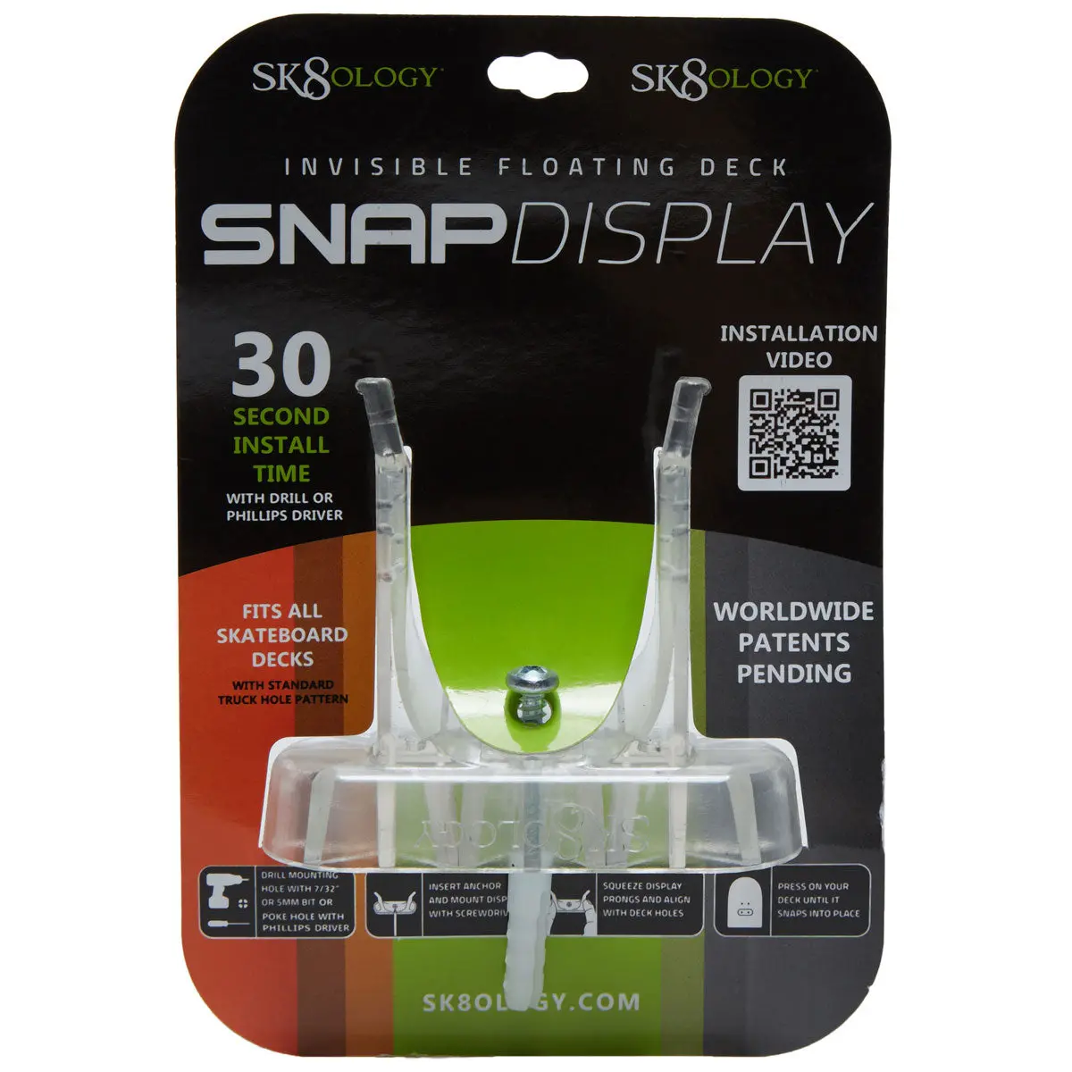 Sk8ology Snap Floating Deck Display 1