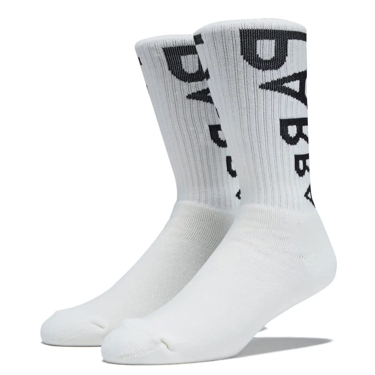 By Parra Reversed Flag Logo Crew Socks - White 1
