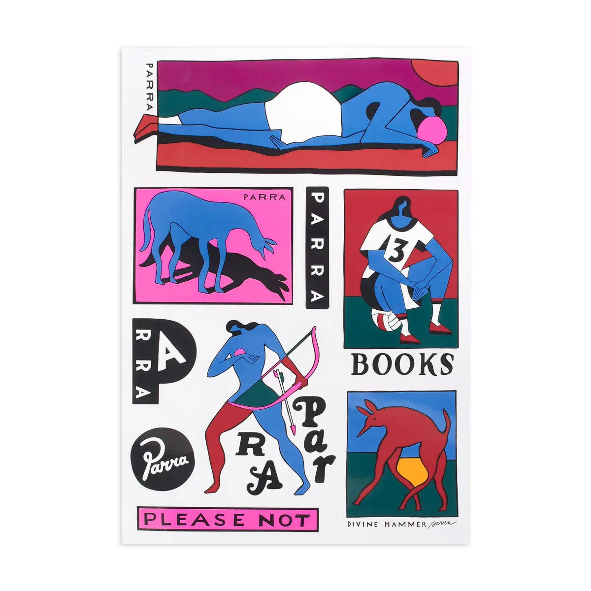 By Parra Various Vinyl Sticker Sheet - Multi 1