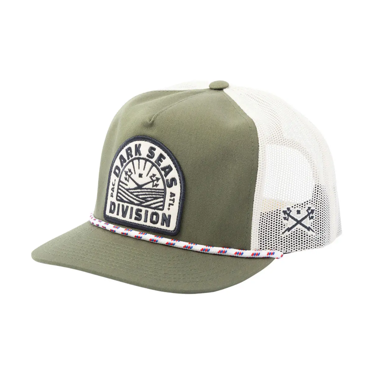Dark Seas Enfield Hat - Green/White 1