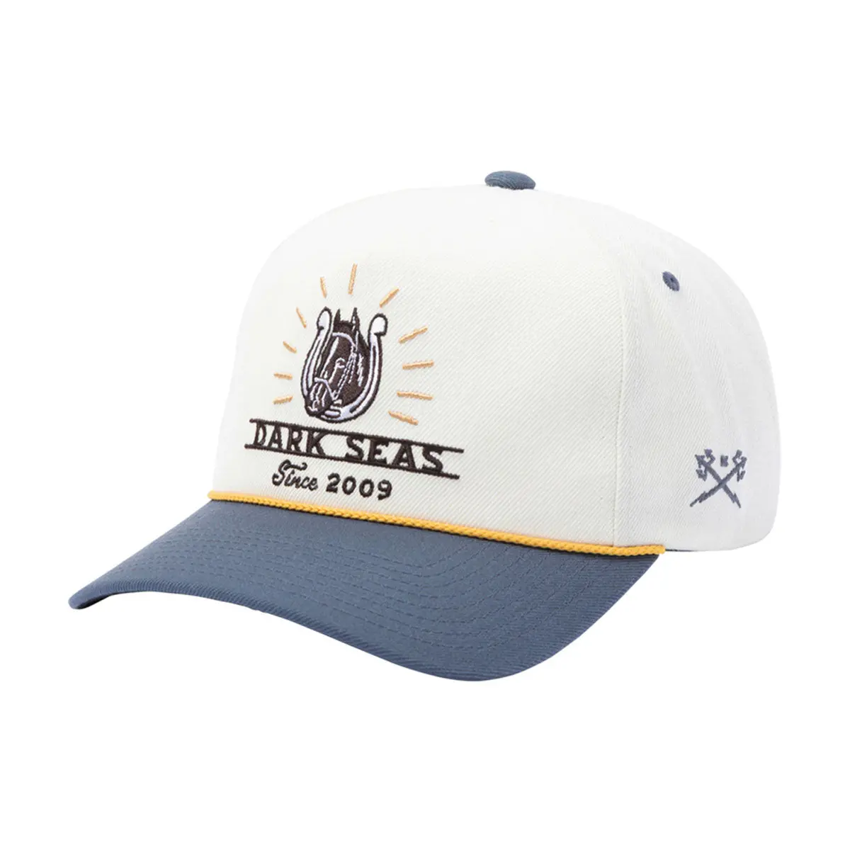 Dark Seas Corral Hat - Off White/Blue 1