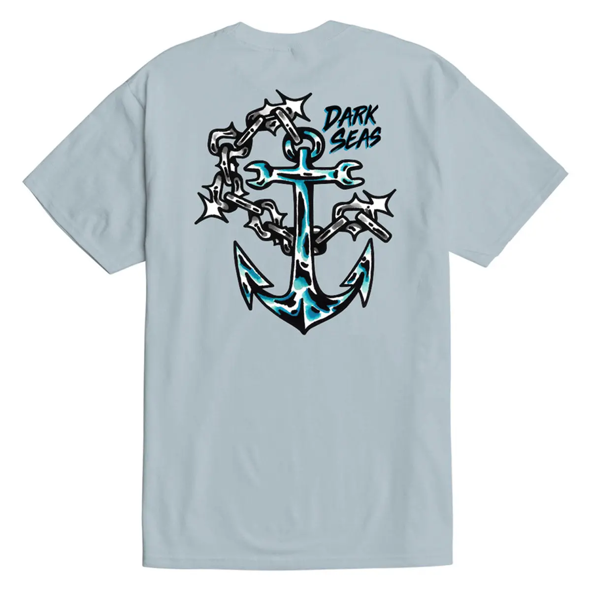 Dark Seas Chrome Chains T-Shirt - Arctic Blue 1