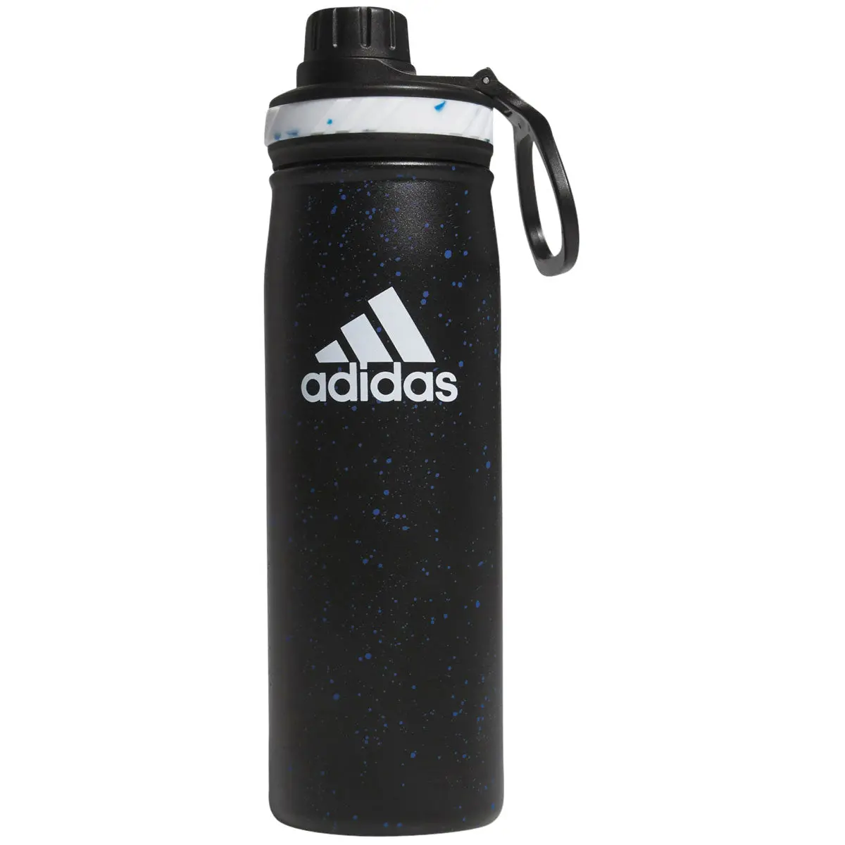 Adidas Steel 600 Metal Bottle - Black/Bright Royal Blue/White 1