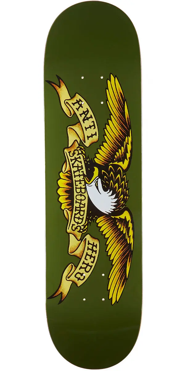 Anti-Hero Classic Eagle Skateboard Deck - Army - 8.38" 1