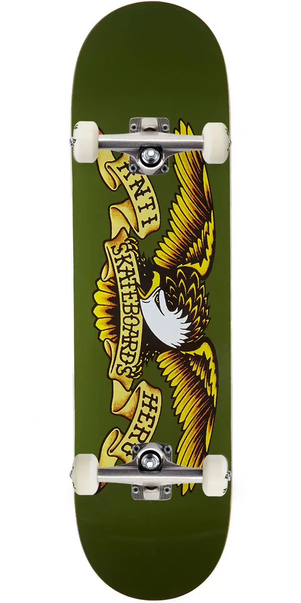 Anti-Hero Classic Eagle Skateboard Complete - Olive - 8.38" 1
