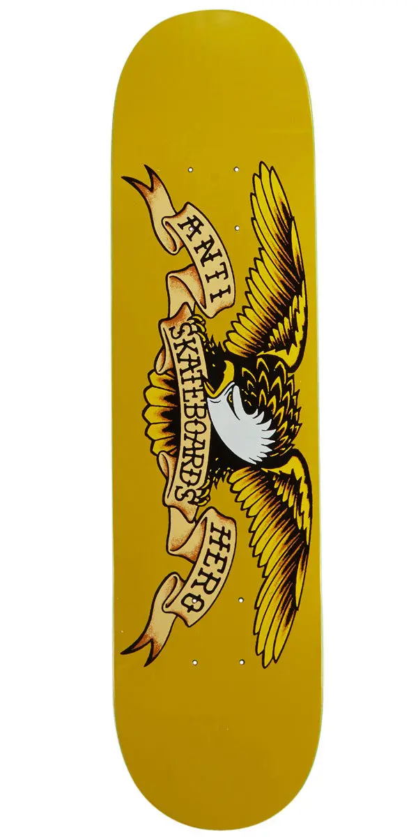 Anti-Hero Classic Eagle Mini Skateboard Deck - Yellow - 7.30" 1