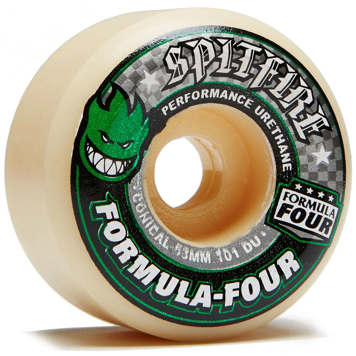 Spitfire F4 101D Conical Skateboard Wheels - Green - 53Mm 1