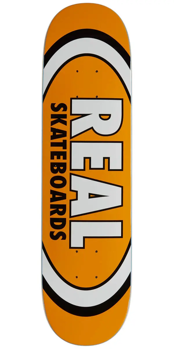 Real Team Classic Oval Skateboard Deck - Orange - 7.50" 1