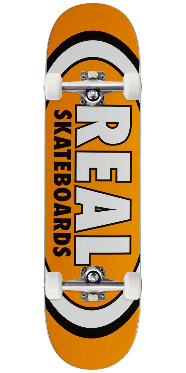 Real Team Classic Oval Skateboard Complete - Orange - 7.50" 1