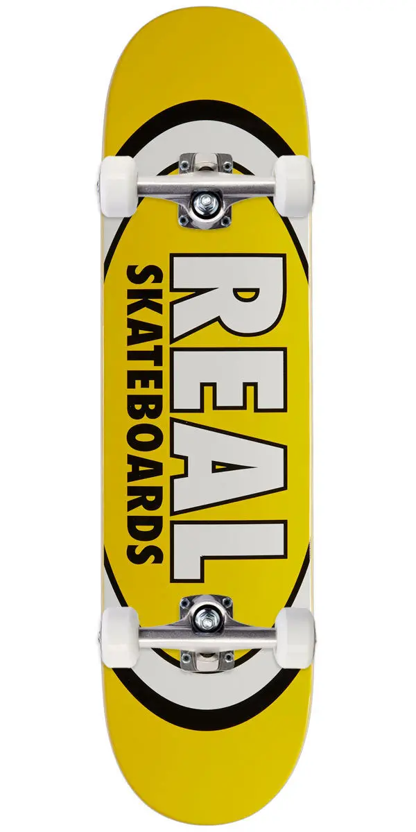 Real Team Classic Oval Skateboard Complete - Yellow - 8.06" 1