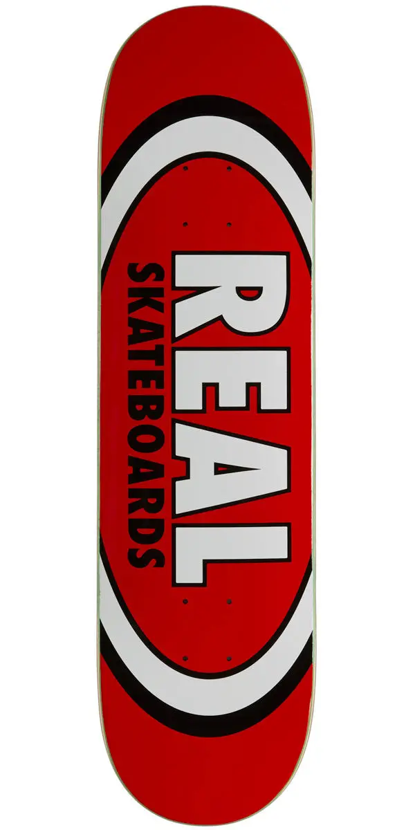 Real Team Classic Oval Skateboard Deck - Red - 8.12" 1