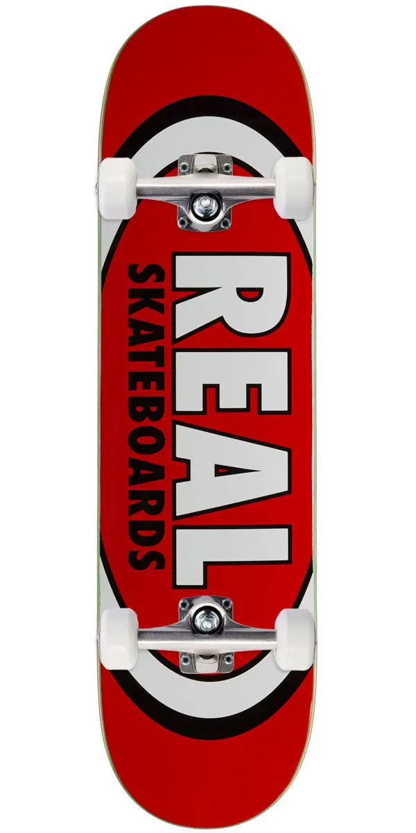 Real Team Classic Oval Skateboard Complete - Red - 8.12" 1