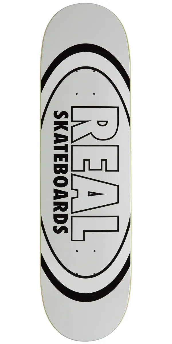Real Team Classic Oval Skateboard Deck - White - 8.38" 1