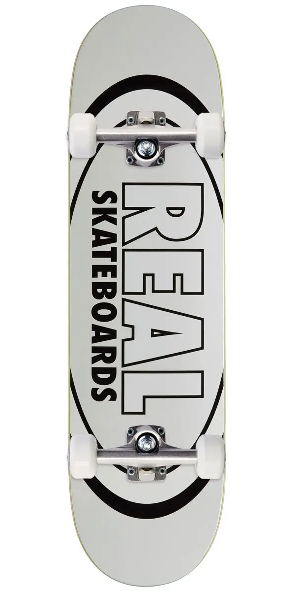 Real Team Classic Oval Skateboard Complete - White - 8.38" 1