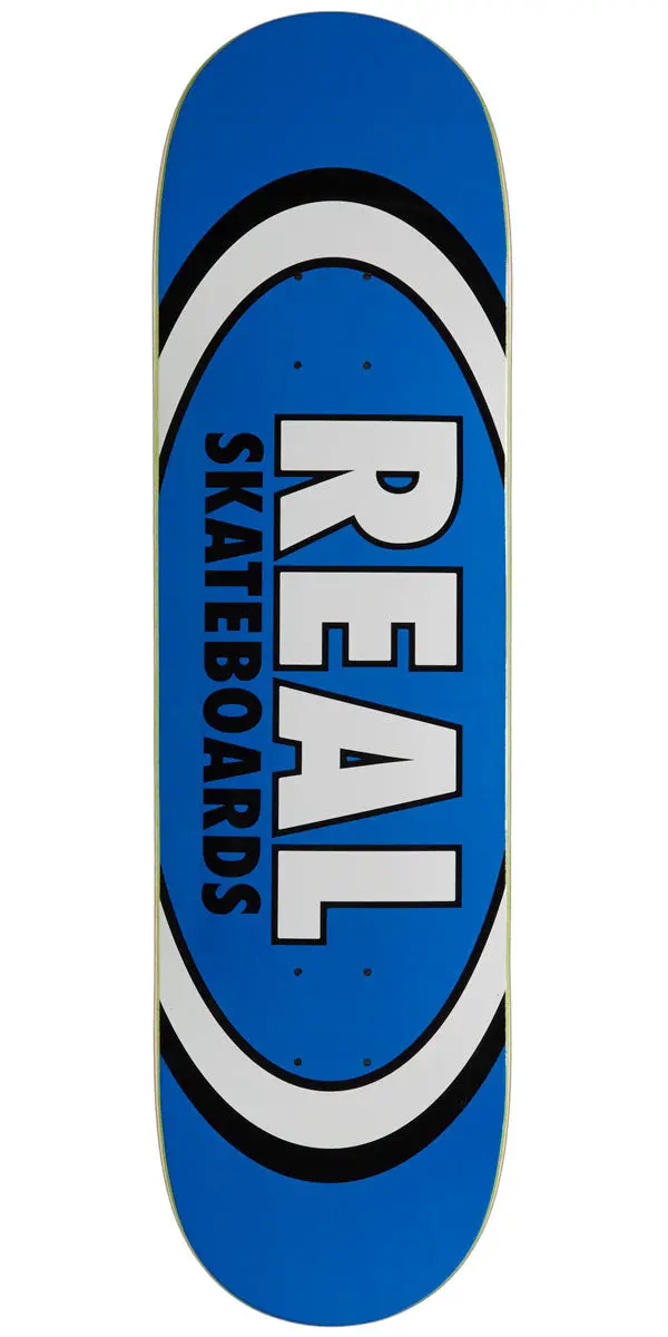 Real Team Classic Oval Skateboard Deck - Blue - 8.50" 1