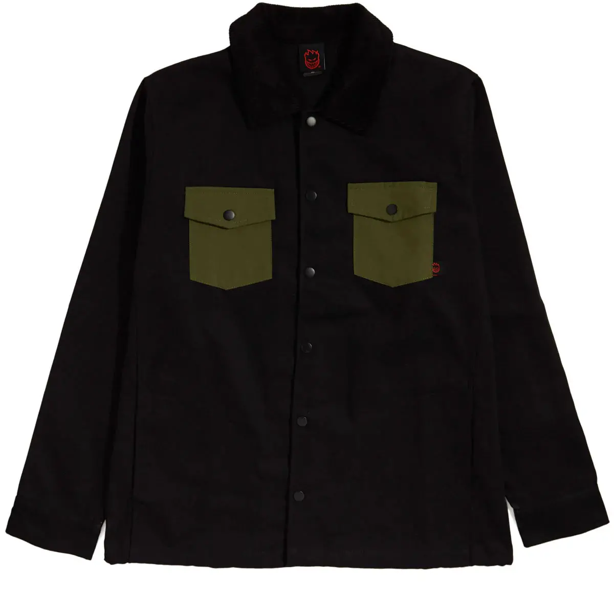 Spitfire Classic Swirl Overlay Jacket - Black/Olive 1
