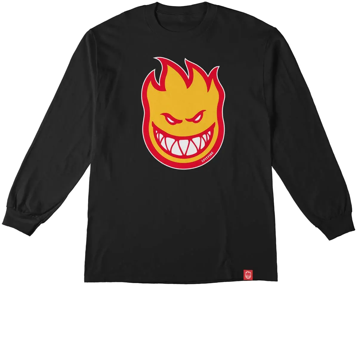 Spitfire Bighead Fill Long Sleeve T-Shirt - Black/Gold/Red 1