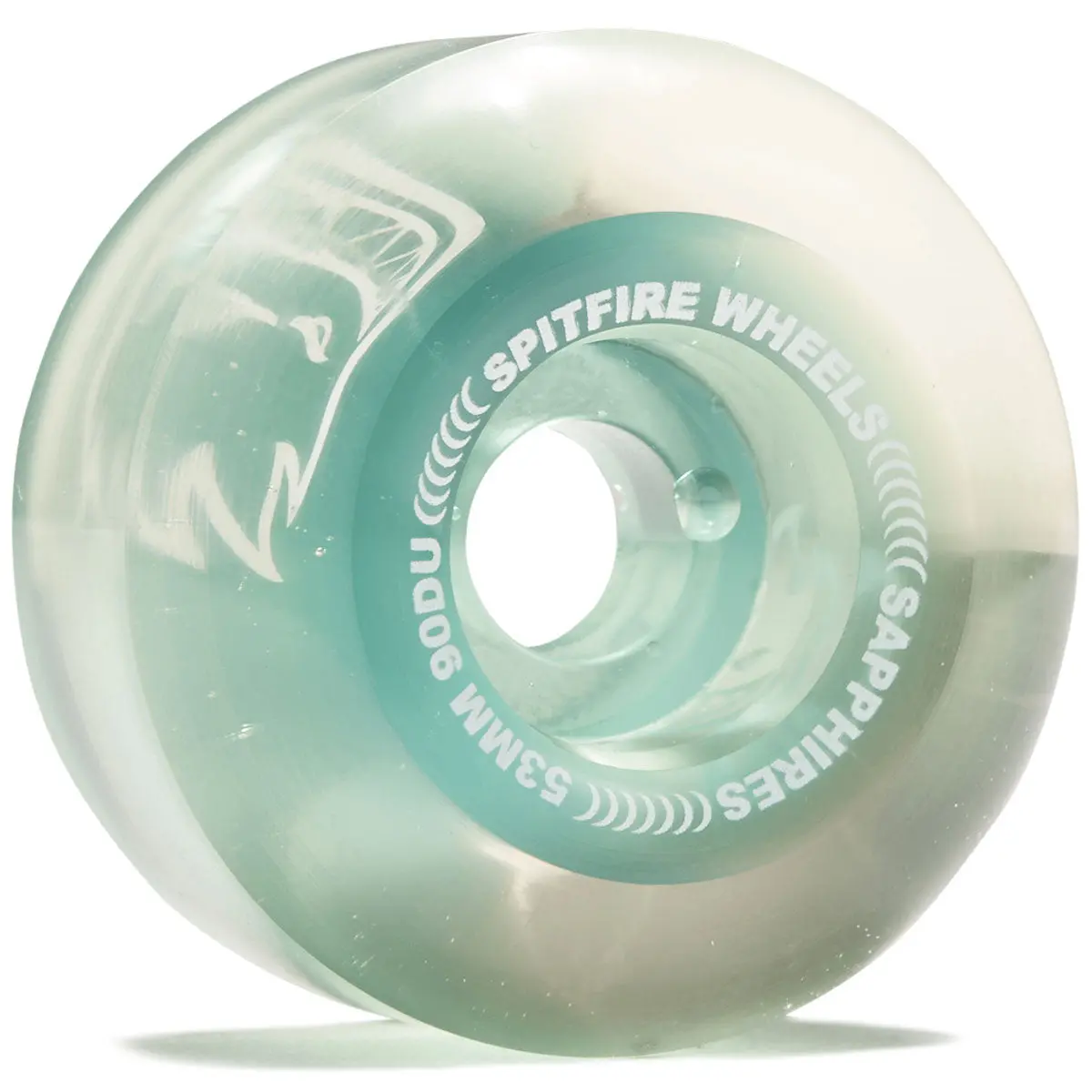 Spitfire 90D Sapphires Skateboard Wheels - Clear Green - 53Mm 1