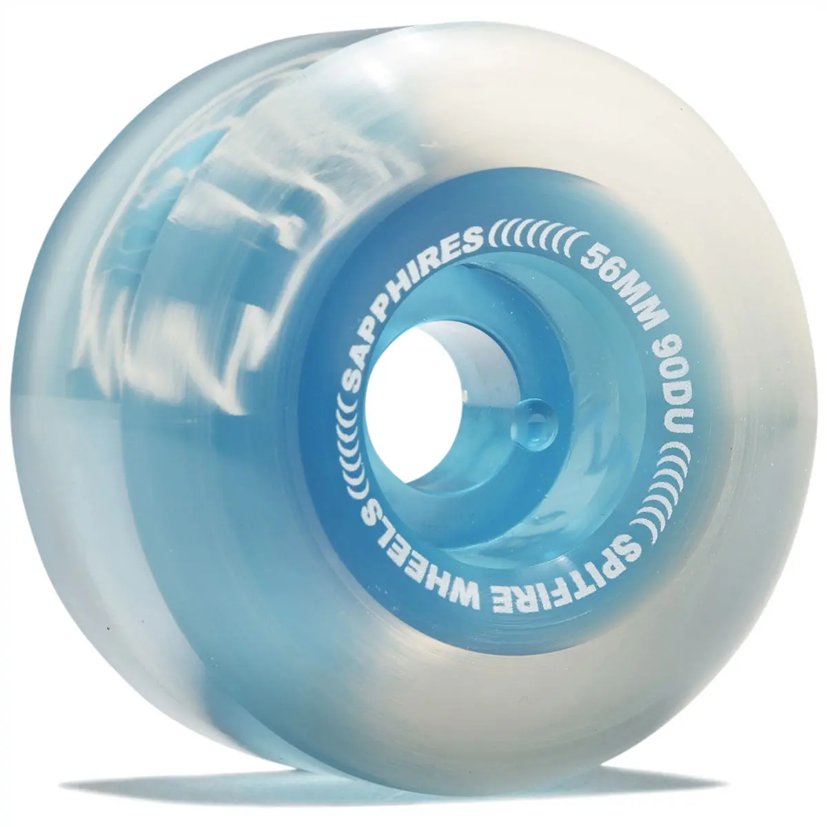 Spitfire 90D Sapphires Skateboard Wheels - Clear Blue - 56Mm 1