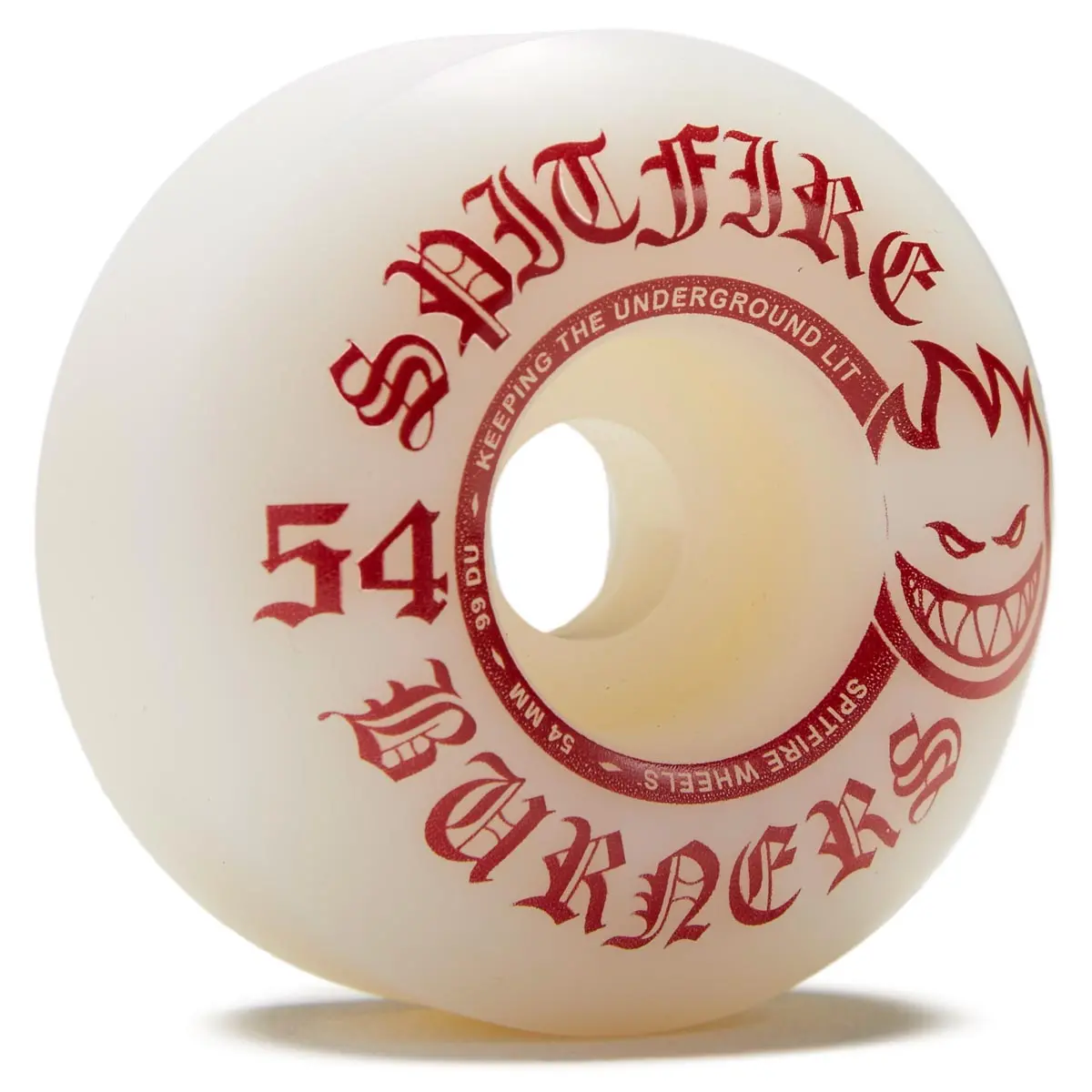 Spitfire 99Du Burner Skateboard Wheels - White/Red - 54Mm 1