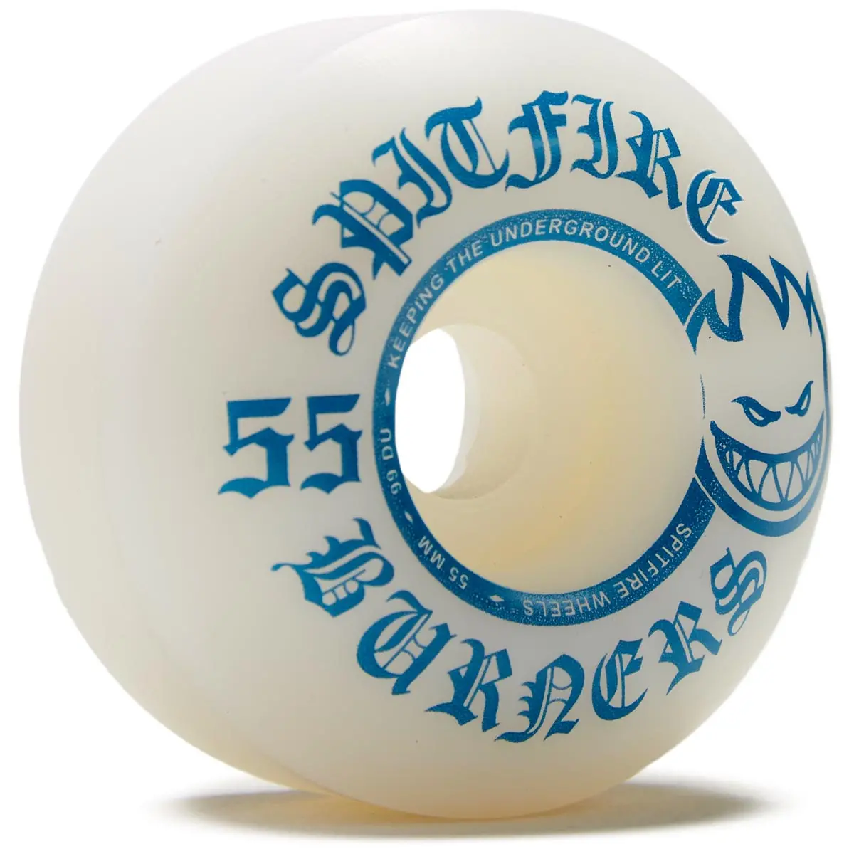 Spitfire 99Du Burner Skateboard Wheels - White/Blue - 55Mm 1