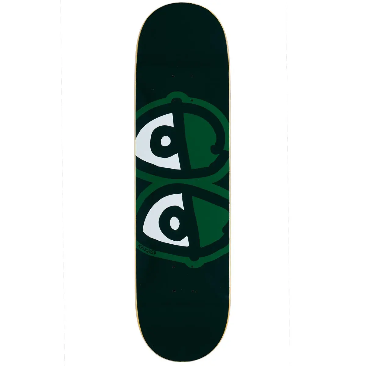 Krooked Eyes Easy Rider Skateboard Deck - Green - 8.25" 1