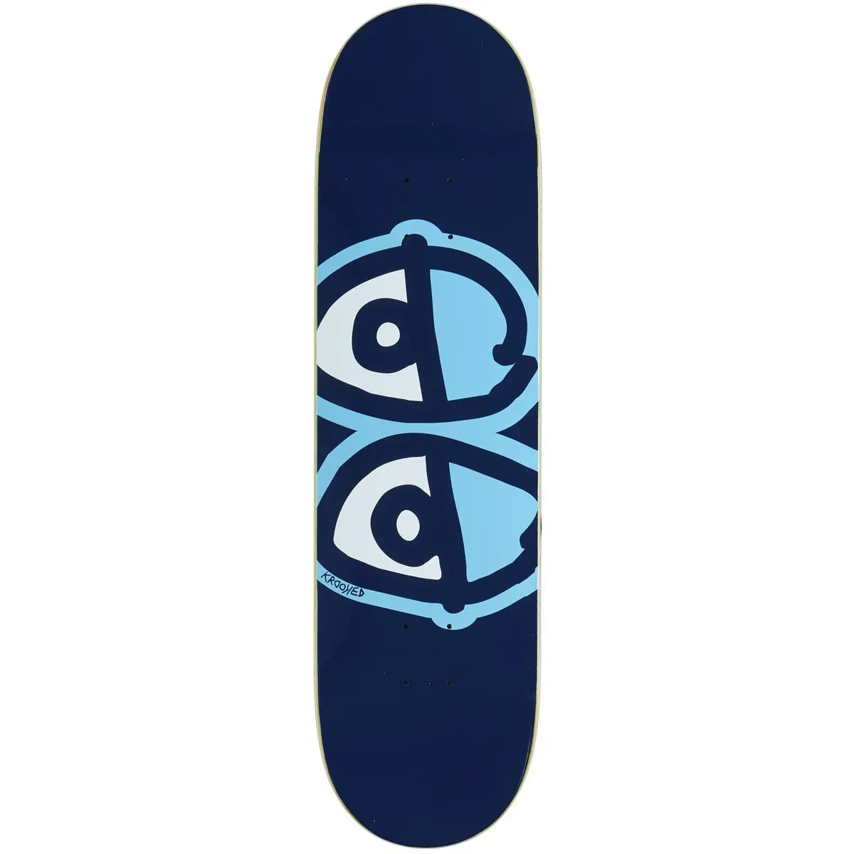 Krooked Eyes Easy Rider Skateboard Deck - Blue - 8.38" 1