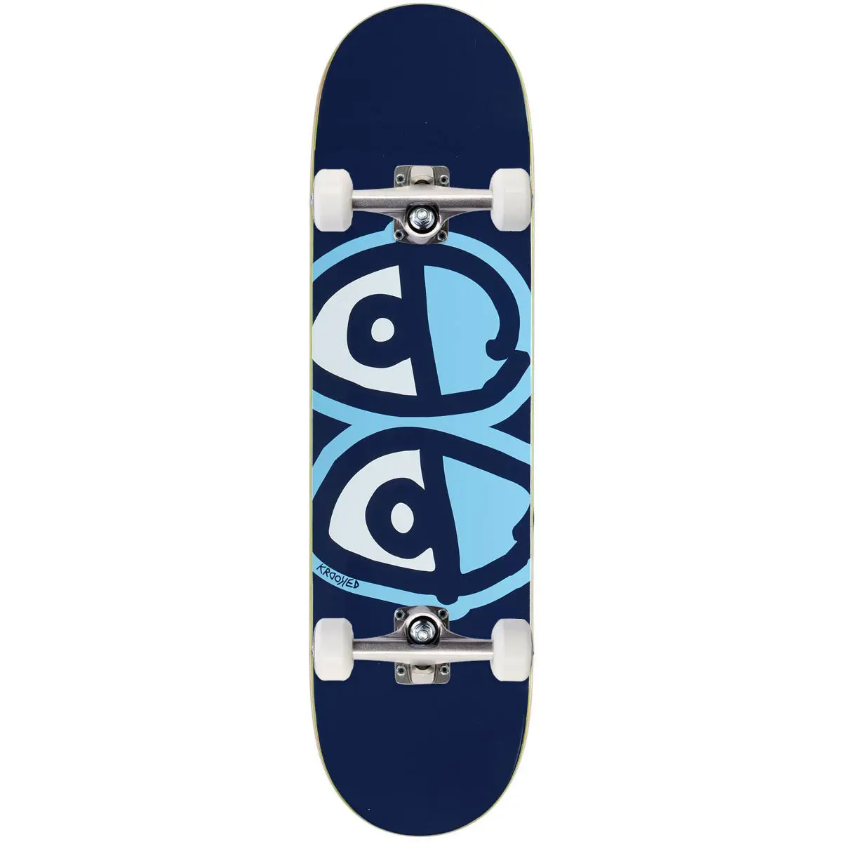 Krooked Eyes Easy Rider Skateboard Complete - Blue - 8.38" 1