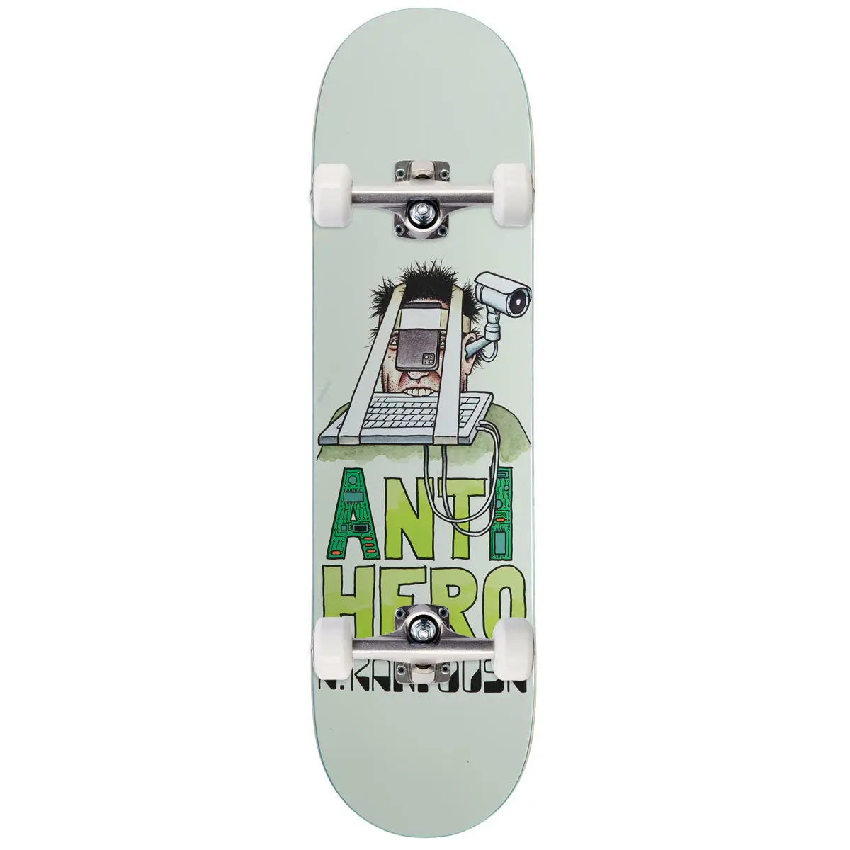 Anti-Hero Kanfoush Anti Intelligence Skateboard Complete - White - 8.40" 1