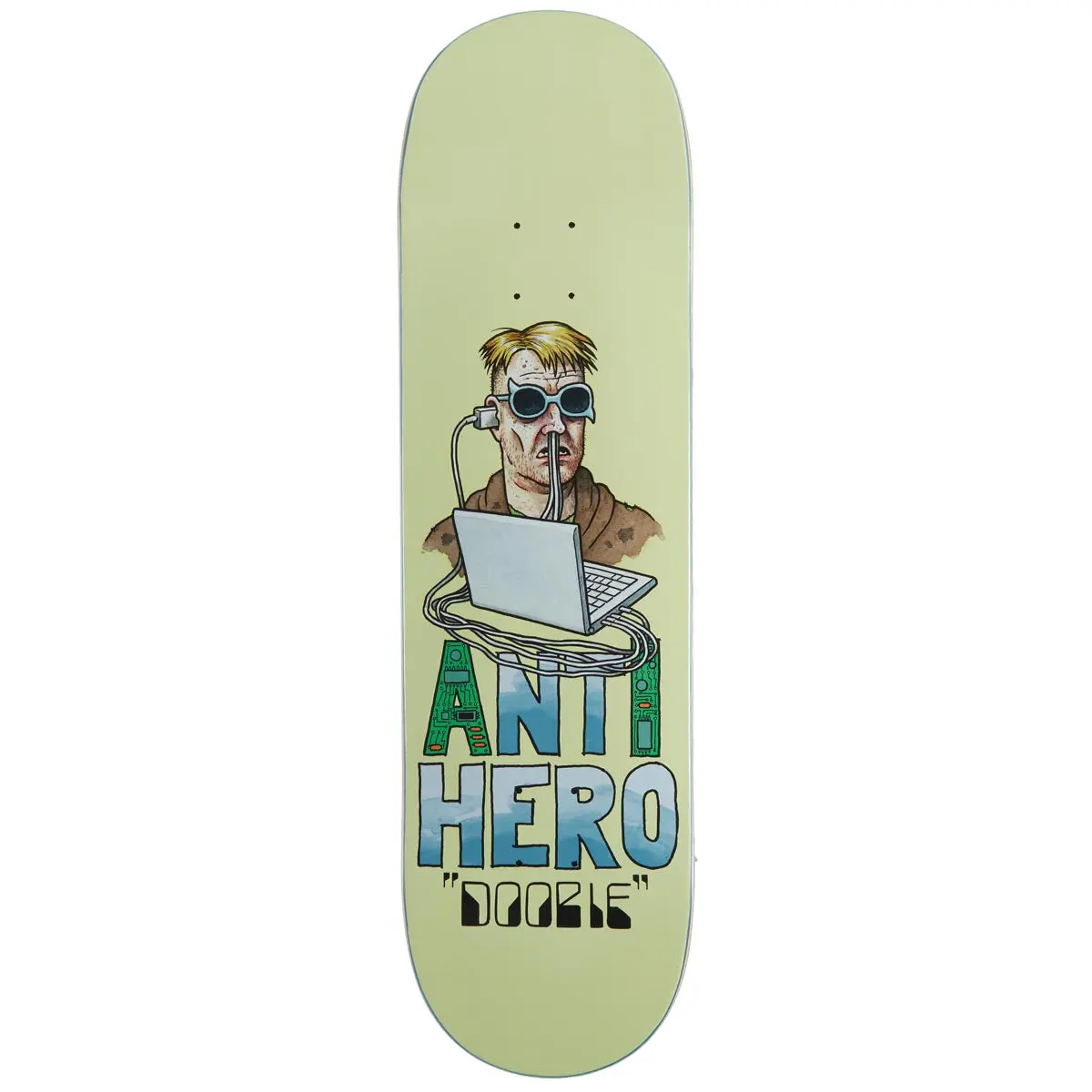 Anti-Hero Doobie Anti Intelligence Skateboard Deck - Cream - 8.75" 1