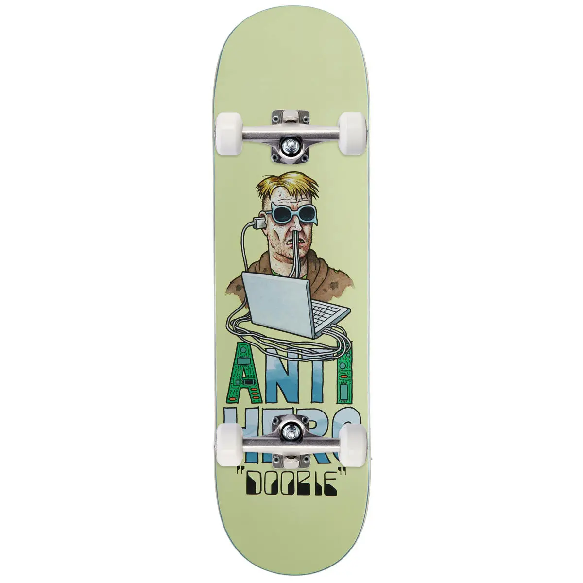 Anti-Hero Doobie Anti Intelligence Skateboard Complete - Cream - 8.75" 1