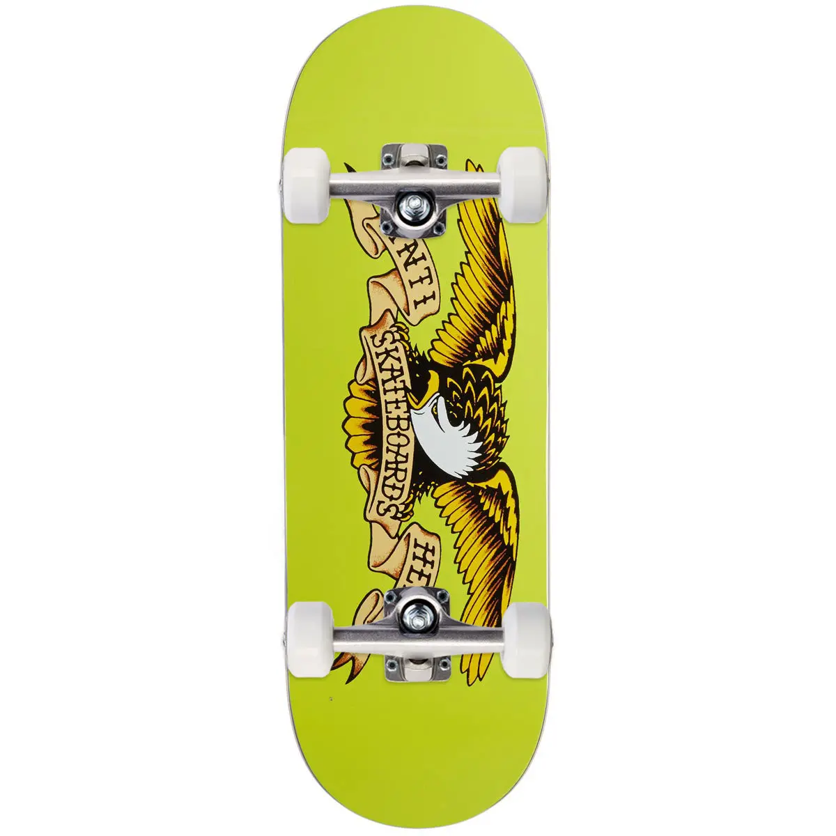Anti-Hero Team Shaped Eagle Horse Pill Skateboard Complete - Yellow - 10.00" 1