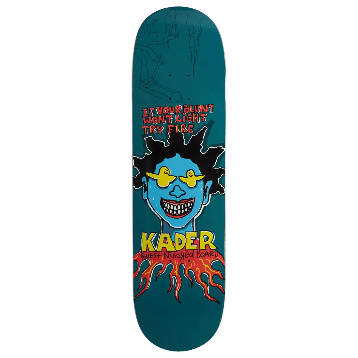 Krooked Kader Guest Skateboard Deck - 8.50" 1