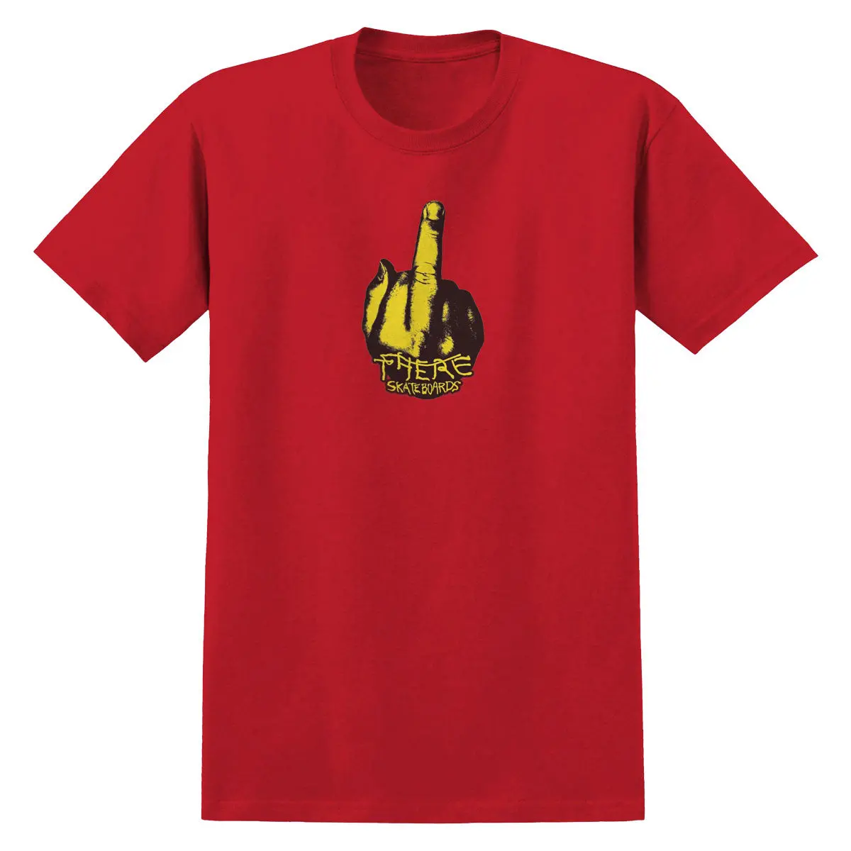 There Up Yours T-Shirt - Red/Yellow/Black 1