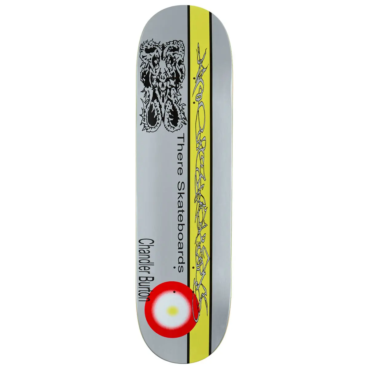There Chandler Cannonball Ghostrider Skateboard Deck - Grey - 8.50" 1