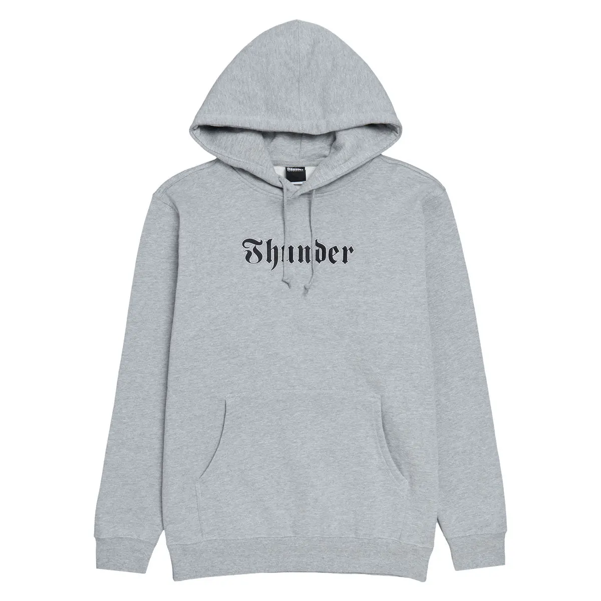 Thunder Script Hoodie - Heather Grey/Black Embroidery 1