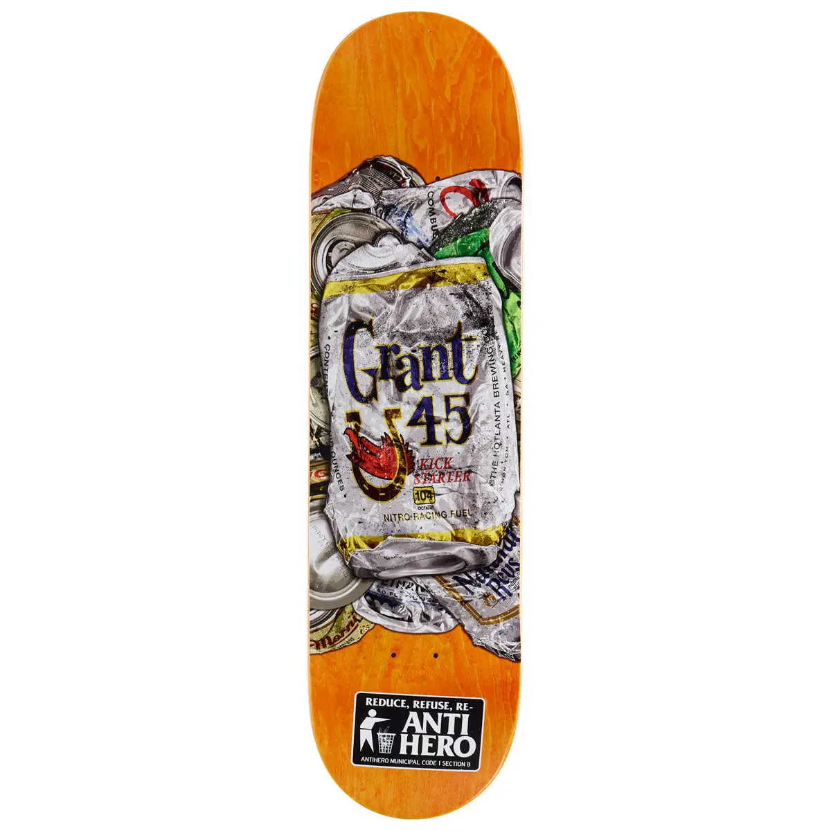 Anti-Hero Grant Refuse Skateboard Deck - 8.40" 1