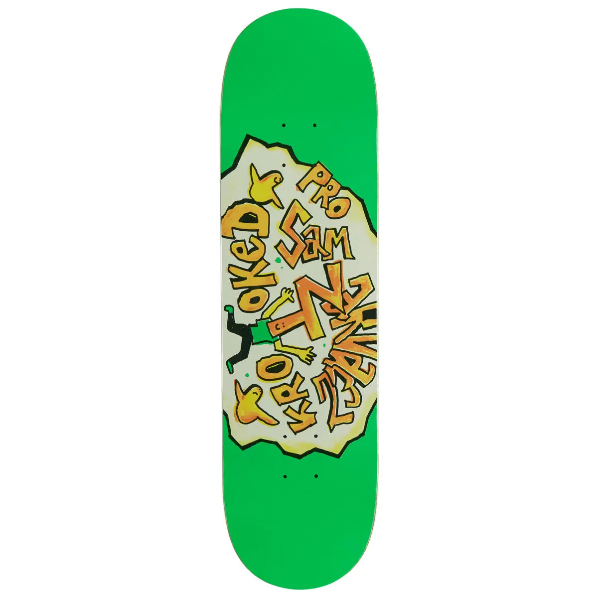 Krooked Sam Green Sam Skateboard Deck - Green - 8.50" 1