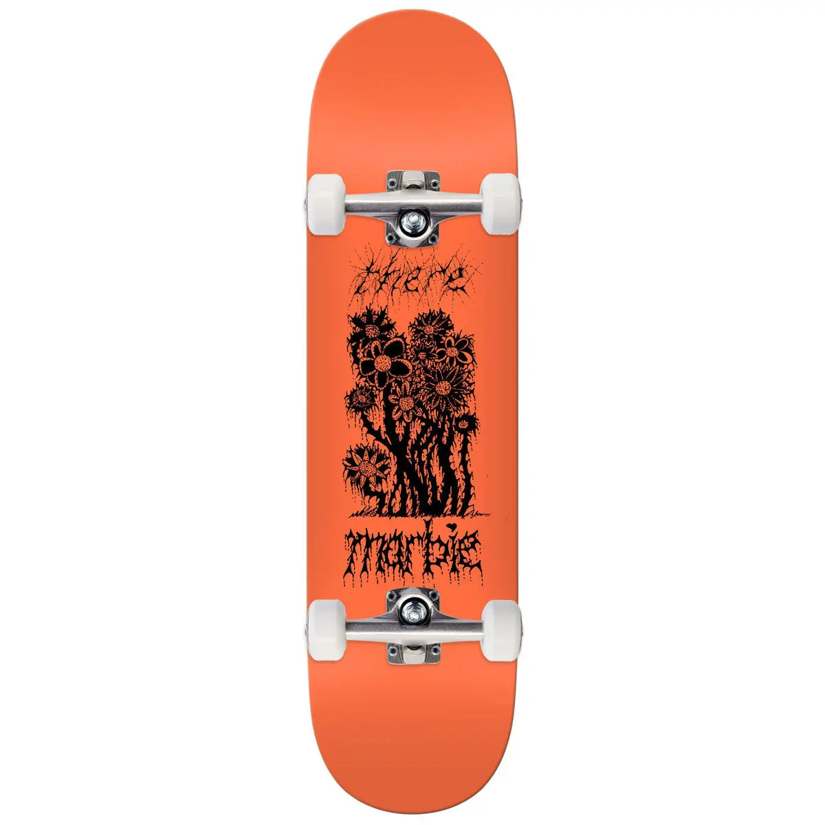 There Marbie I Picked You Some Flowers Skateboard Complete - Orange - 8.50" 1