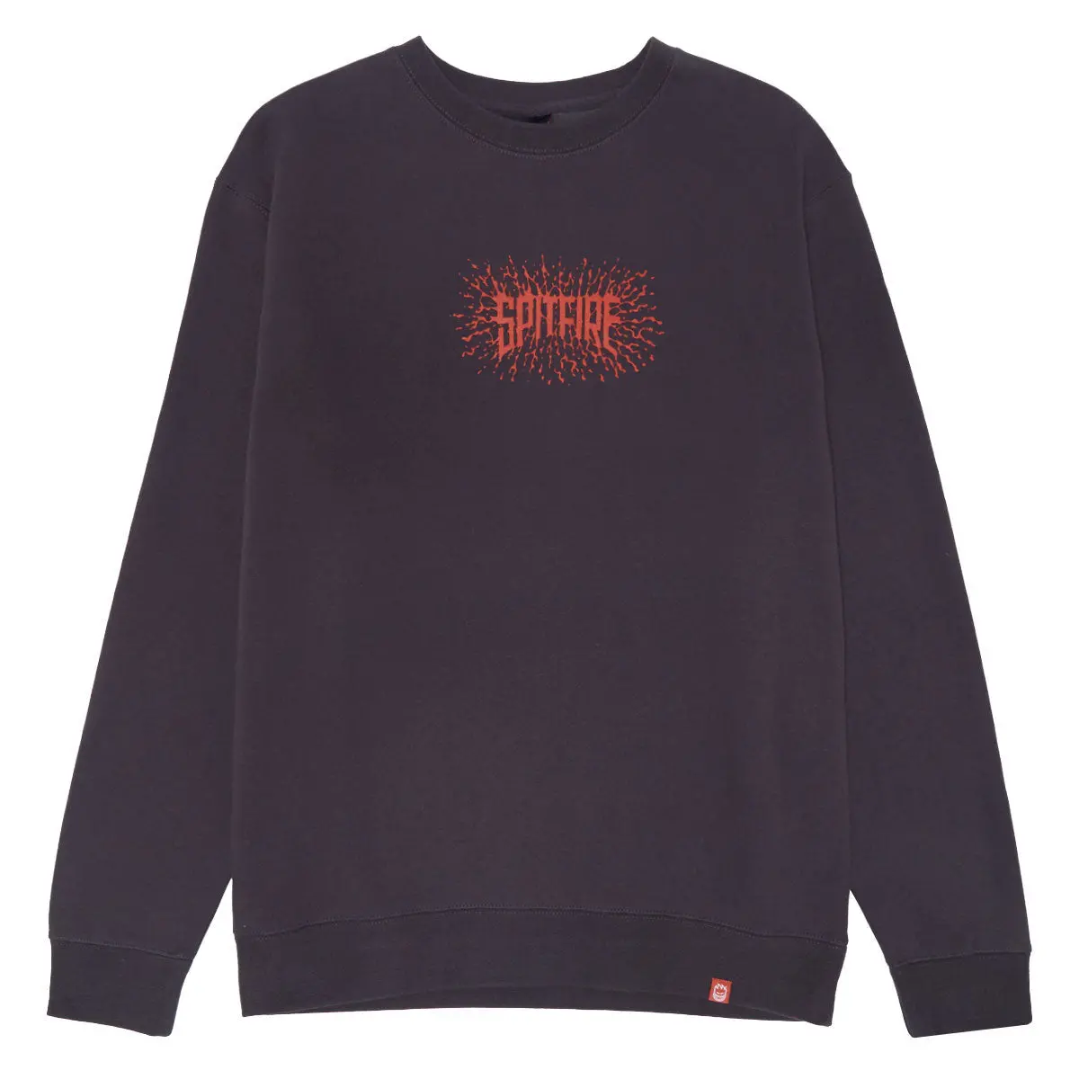 Spitfire Splat Sweatshirt - Asphalt/Red 1