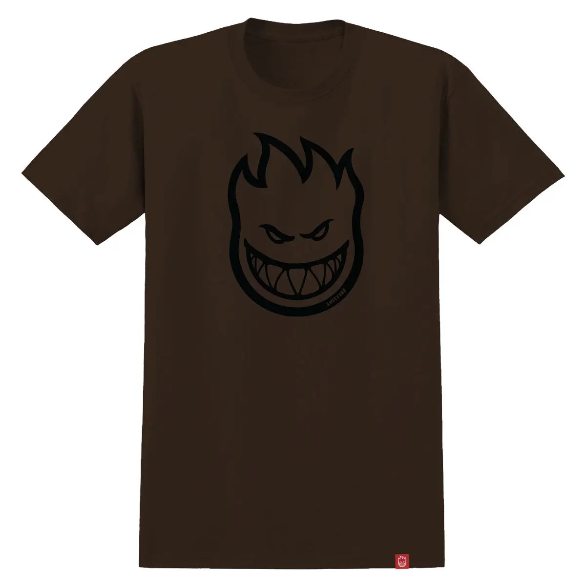 Spitfire Bighead T-Shirt - Dark Chocolate/Black 1