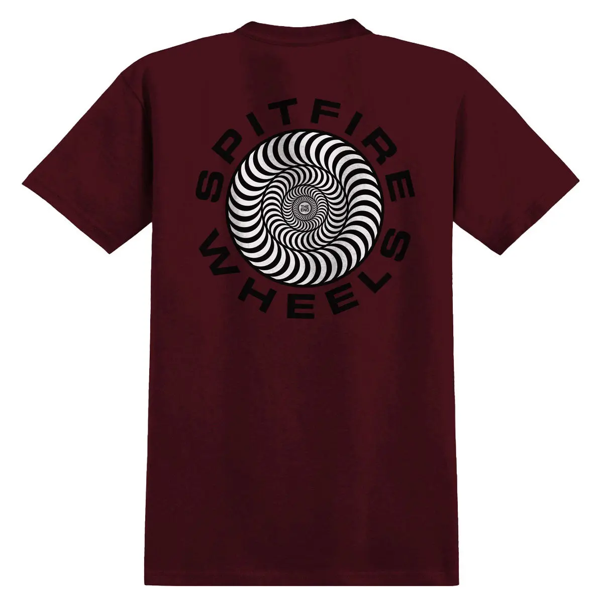 Spitfire Classic '87 Swirl Fill T-Shirt - Burgundy/Black/White 1