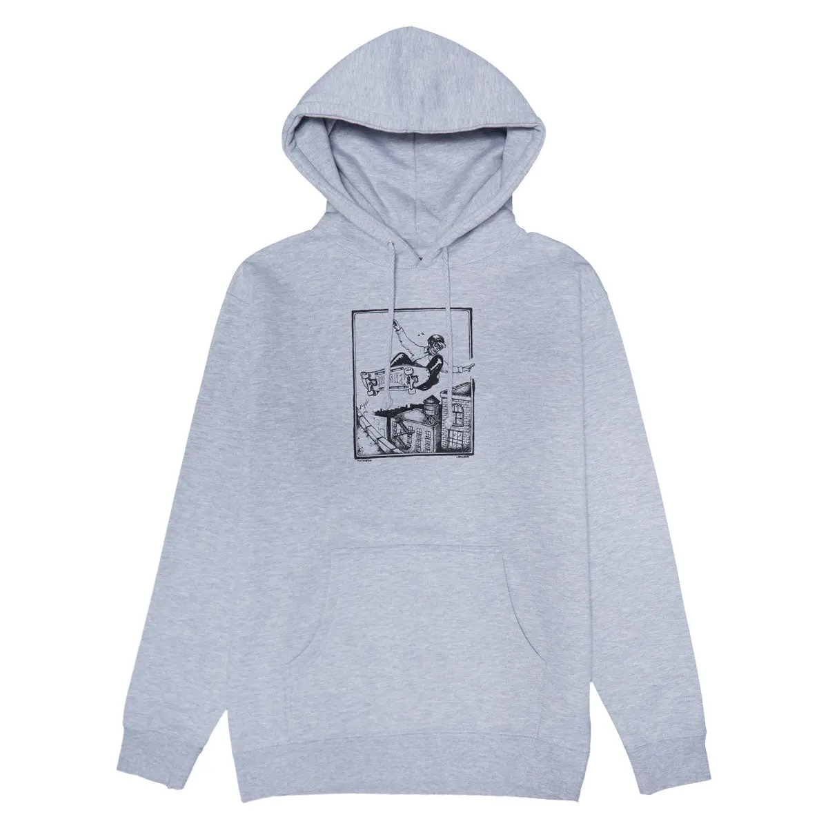 Anti-Hero Phelps Lance Hoodie - Grey Heather/Black 1