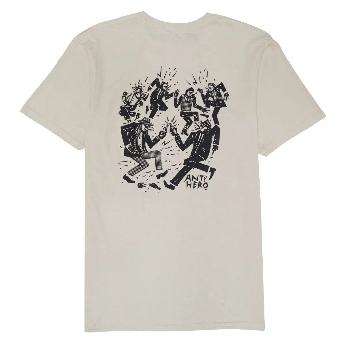 Anti-Hero Ruder Bwoys T-Shirt - Heather Bone/Black 1