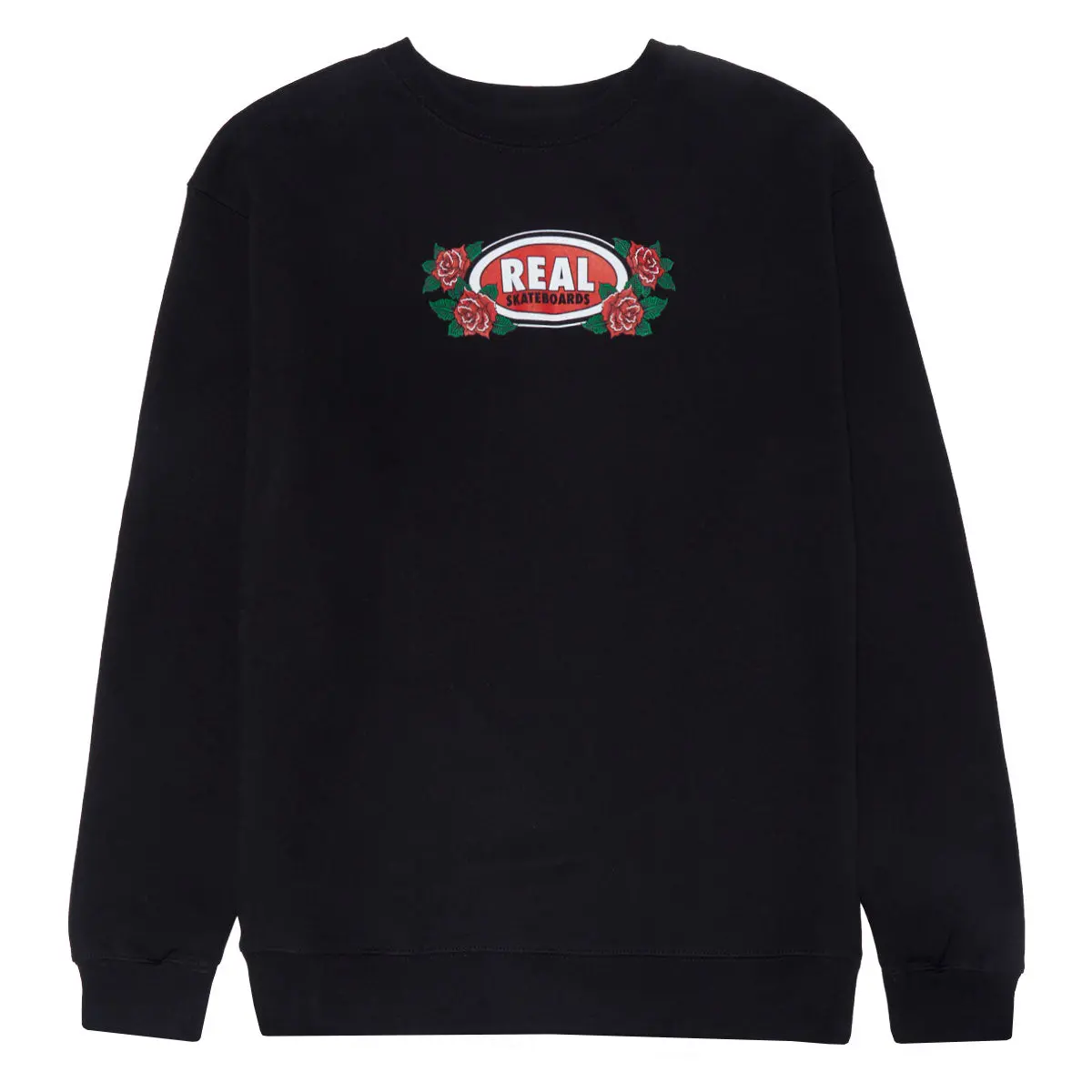 Real Rose Oval Sweatshirt - Black/Multi Color 1