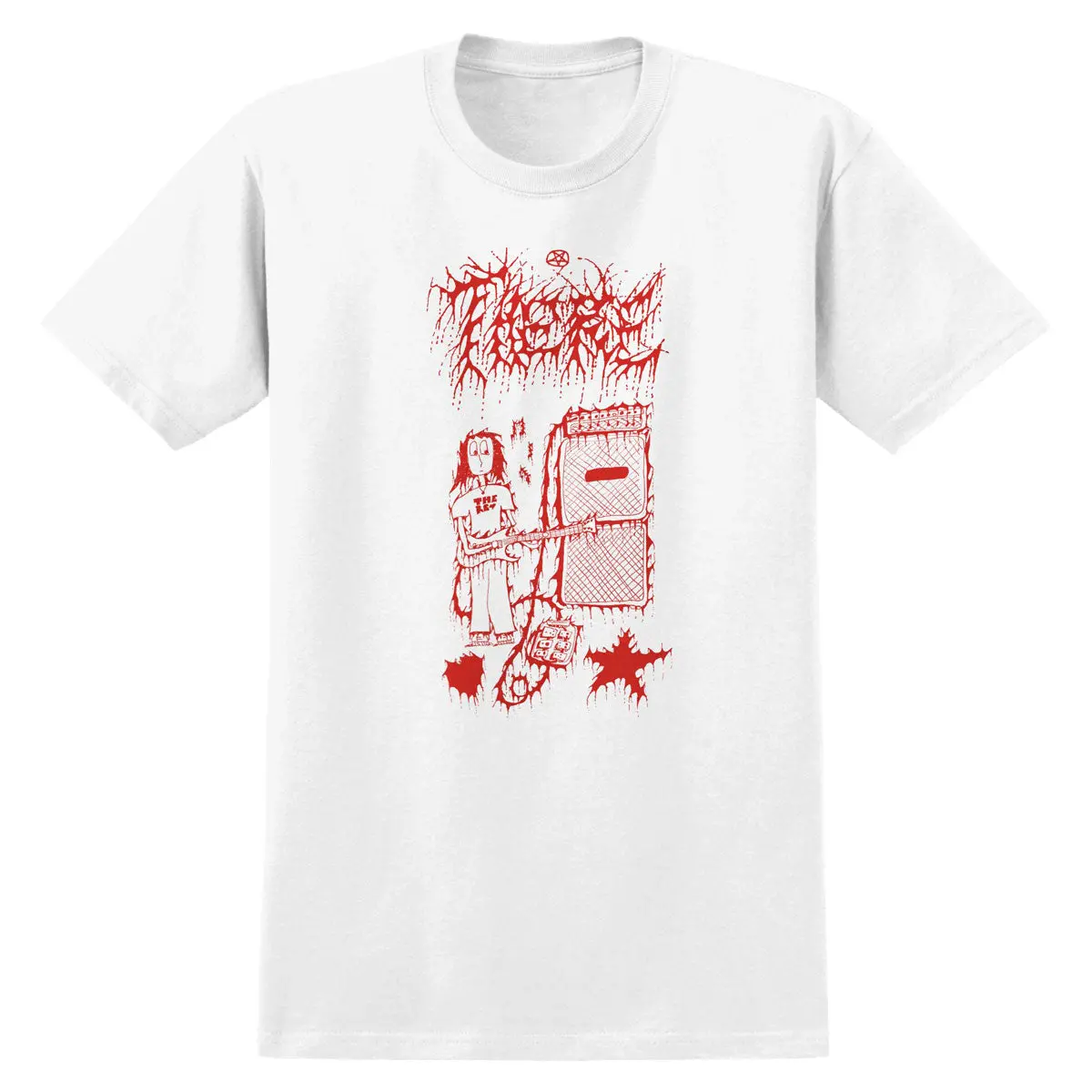 There Loud Stacked T-Shirt - White/Red 1
