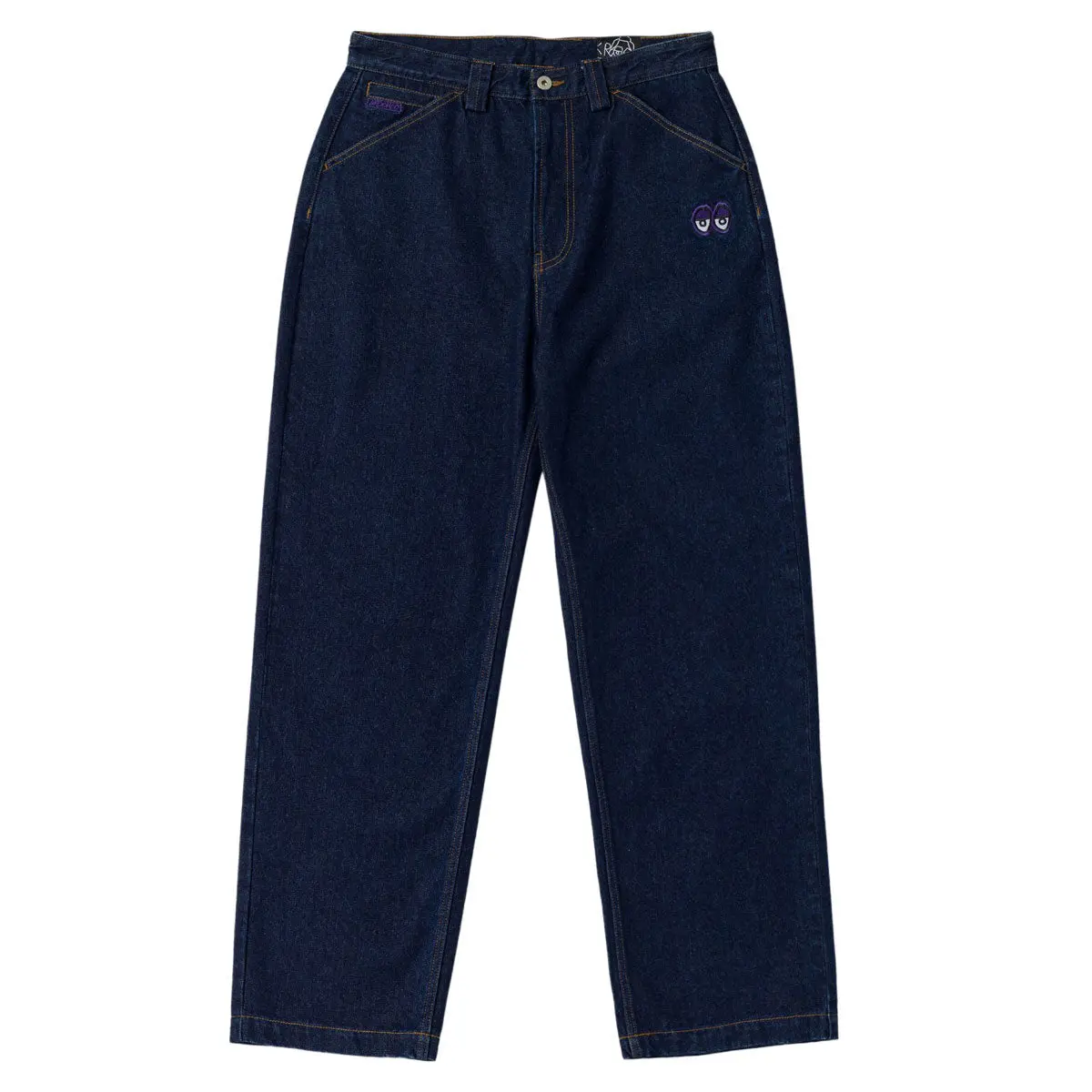 Krooked Eyes Denim Twill Jeans - Dark Rinse Denim 1