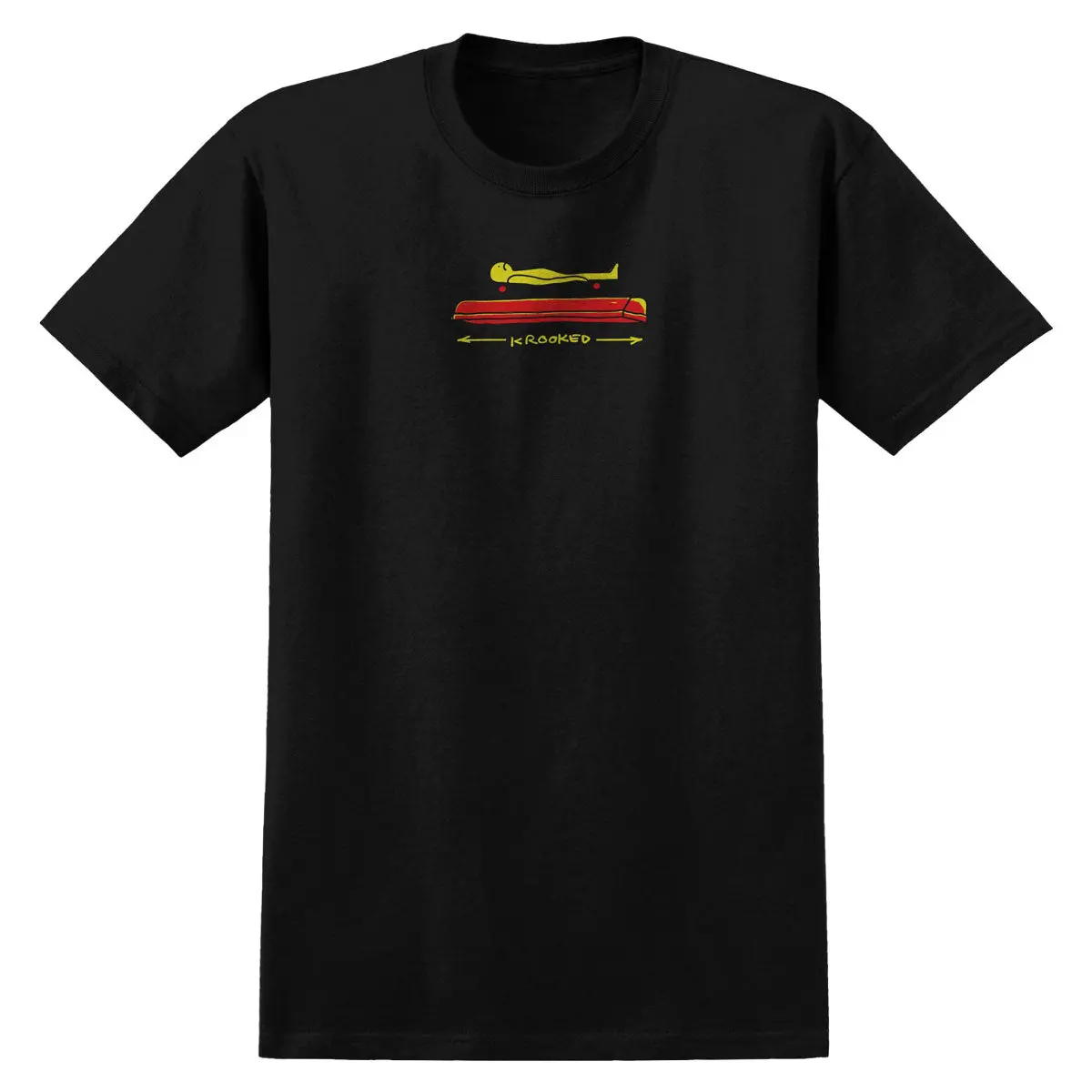 Krooked Koffin T-Shirt - Black/Yellow/Red/Black 1