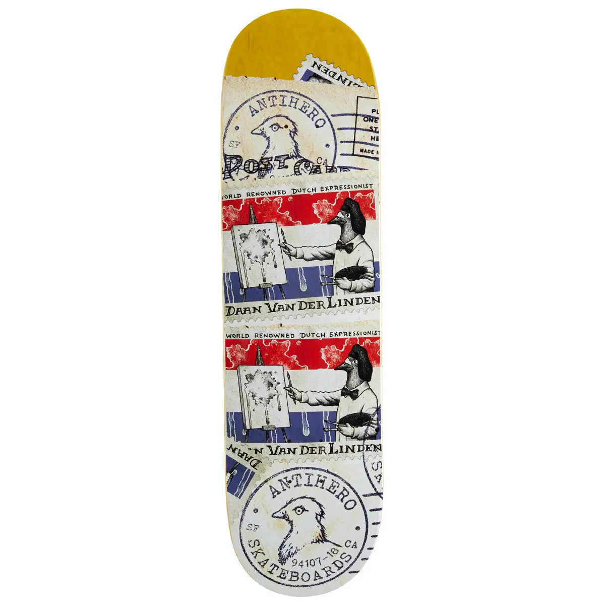 Anti-Hero Daan Postal Skateboard Deck - 8.50" 1