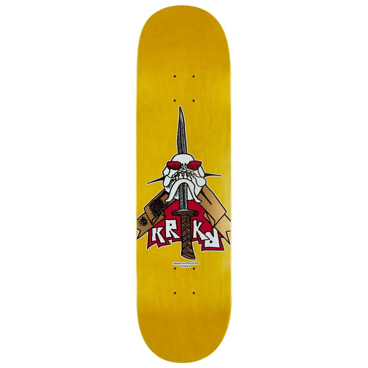 Krooked Skull Sword Skateboard Deck - 8.25" 1